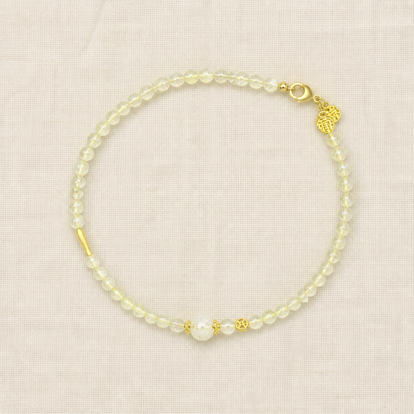 Pale Green Crystal Beaded Bracelet