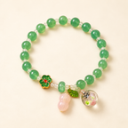 Emerald Glaze Green Jade & Enamel Bracelet - product image 1