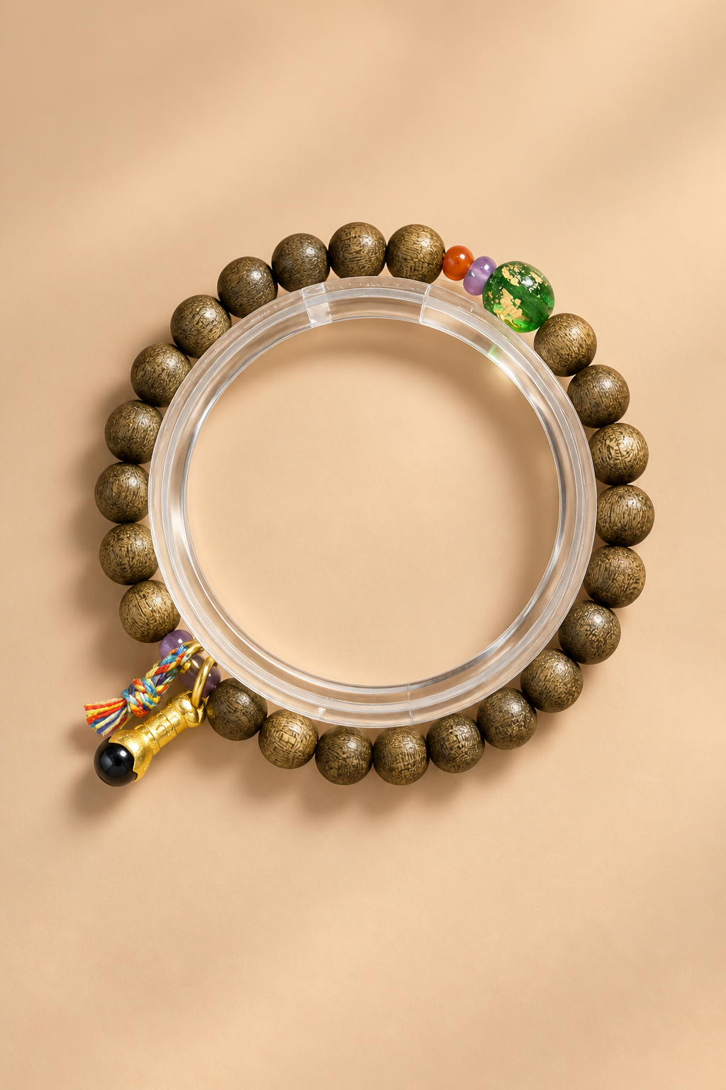 Aged Golden Nanmu Wood Bracelet JSNM0162 - product photo