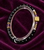 Black Beaded Bracelet with Purple Accents - product image 2