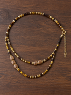 Brown Beaded Necklace | Meaningful Gift - product image 2