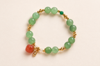 Emerald Forest Green Jade Wrap Bracelet - product image 1