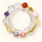 Multicolor crystal beaded bracelet product view