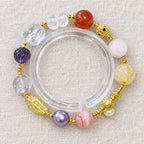 Multicolor crystal beaded bracelet product view