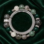 Green & Gray Crystal Beaded Bracelet - product image 2