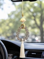 Gray Agate Lotus Beaded Bracelet - product image 2
