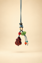 Golden Harvest Red Sandalwood & Jade Hanging Charm - product image 1
