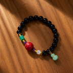 Laoshan black bead gourd bracelet - styling view