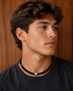 Black Beaded Bracelet with Silver Charms — product image 8