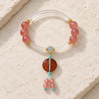 Gentle Path beaded bracelet on stone display