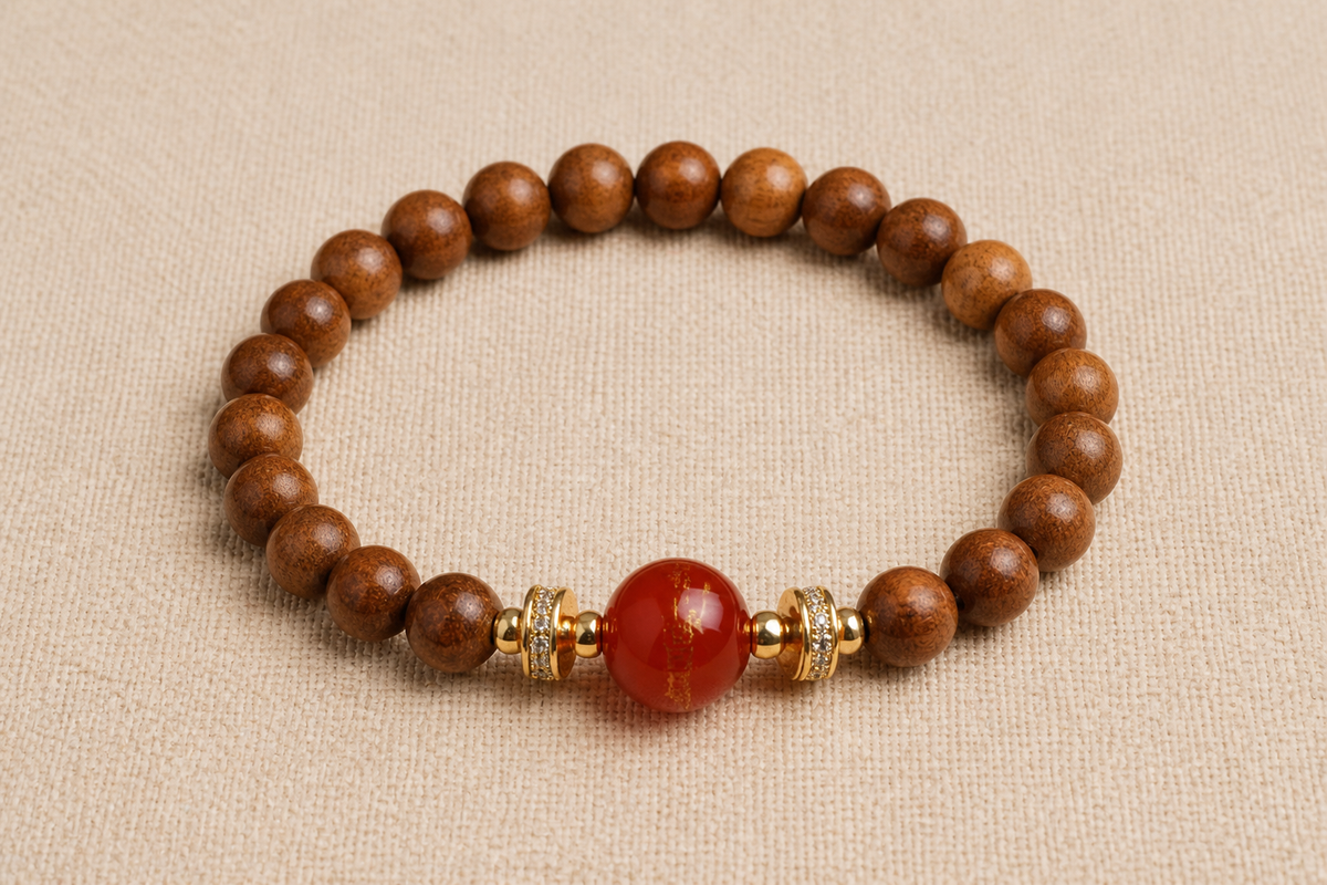 Golden Nanmu Wood Bracelet | Meaningful Gift — product image 1