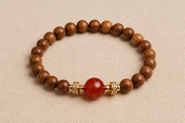 Golden Nanmu Wood Bracelet | Meaningful Gift