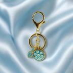 Blue Floral Coin Purse Charm - GPT product photo