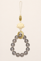 Gray Agate Lotus Beaded Bracelet — product image 1