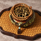 Laoshan sandalwood mala still life