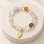 Meaningful Path clear crystal bracelet with colorful accents - editorial view