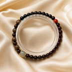 Black & Garnet Beaded Bracelet | Style XYZT0532